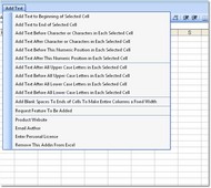 Excel Add Data & Text To All Cells Software screenshot